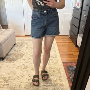 H&M High Waist Blue Jean Shorts Size 4